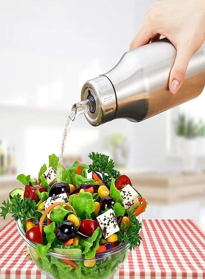 Kriq Home Kitchen Cooking big mouth Oil Dispenser Bottle Stainless Steel Oil Vinegar Pot Nozzle Dust Leak Proof With Return ventilation 1000ML - Image 2